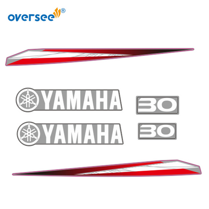 Top Cowling Sticker For Yamaha 30HP 2T Outboard Anti-UV Graphics/Sticker Kit