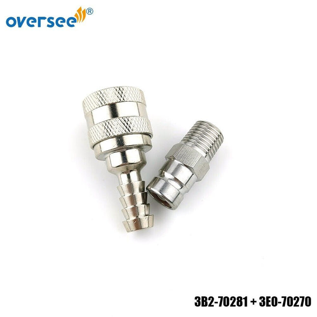 3B2-70281 Fuel Connector +Tank Plug 3E0-70270 For Tohatsu Nissan Suzuki Outboard