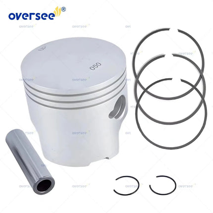 3B7-00004-2 Piston Set +050 for Tohatsu M60 70 90HP 2-3 Cyl Outboard Engine 0.5 O/S