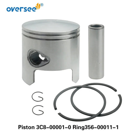 3C8-00001 STD Piston Set With Ring For Tohatsu 2T M40D 40HP Outboard Engine Mercury Mariner 3Cyl 779-9615