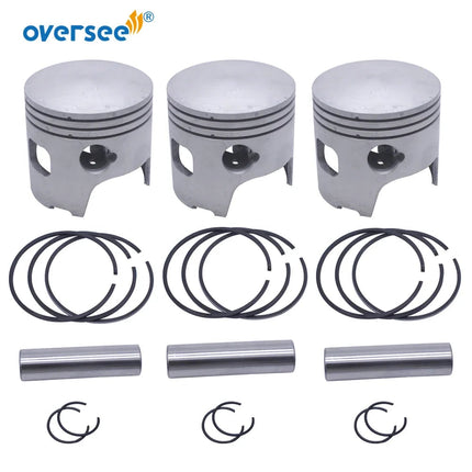 3pcs/set 3B7-00001 STD Piston Set with Rings For Tohatsu 2T 80A-90A Outboard Engine 3B7-00001-2