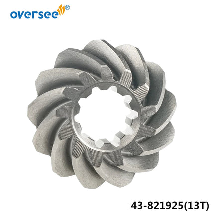 43-821925 Pinion For Mercury Outboard Motor Parts 8, 9.9, 10, 13.5, 15 HP 43-821925 Outside 13T; Inside 10T; 821925
