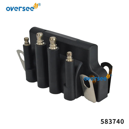 583740 Dual Plug Ignition Coil for Johnson Evinrude Outboard Engine Rel 18-5170, 0583298