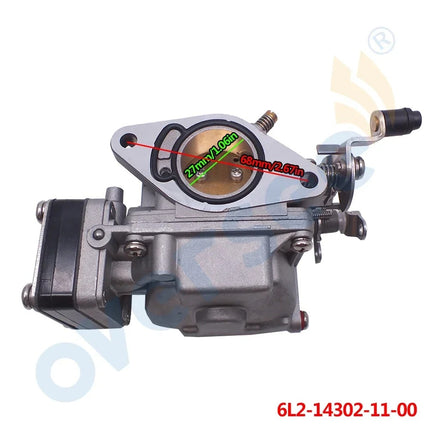 6L2-14301 Carburetor For Yamaha Outboard Motor 2T 2 Cylinder 20HP 25HP 25MLHU 6L2-14302-00 6L2-14301-00