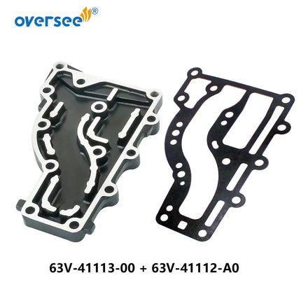 63V-41113-00 Cylinder Outer Cover & Gasket 63V-41112-A0 For Yamaha 2T 9.9HP 15HP Exhaust Cover Outboard Motor