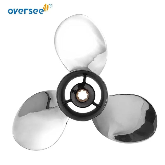 63V-45943-10-SS Propeller For Yamaha  9.9hp 15hp Stainless Steel Marine Propeller (3X9-1/4"X11"-J) Outboard Engine