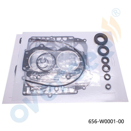 656-W0001-00 Gasket Kit Set Replacement For Yamaha 2 Cyl 25 HP Outboard Engine