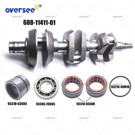 688-11411 Crankshaft Assy with Bearings For Yamaha Enduro 3V 2T 75 85 90HP Outboard Engine 688-11411-01