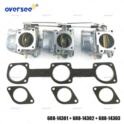688 Carburetor Kit with Gaskets For Yamaha 2T 85HP 90HP Outboard Engine 688-14301 688-14302 688-14303