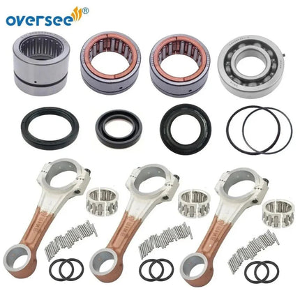 688 Crankshaft Connecting Rod Rebuild Kit  with Bearings For Yamaha 2T 75 85Hp 3 Cyl 85AET Outboard Engine
