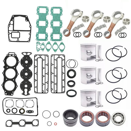 688 Crankshaft & Power Head Rebuild Kit STD For Yamaha 2T 75HP 3 Cyl 75AET 75AETO E75 Outboard Engine