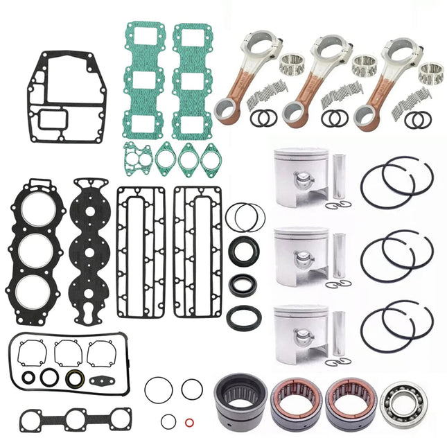 688 Crankshaft & Power Head Rebuild Kit STD For Yamaha 2T 75HP 3 Cyl 75AET 75AETO E75 Outboard Engine