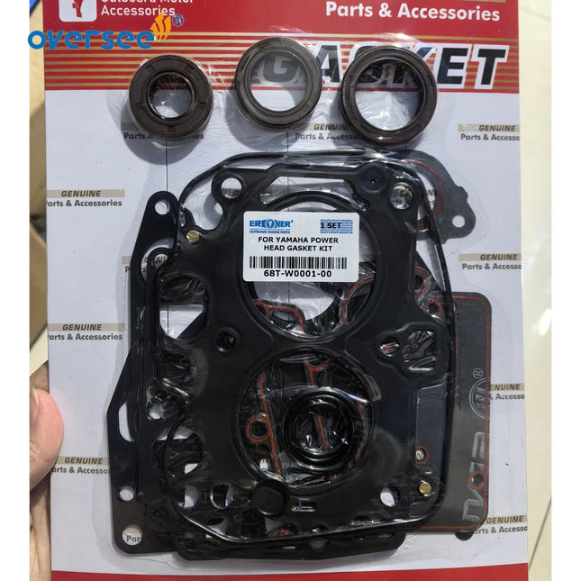 68T-W0001-00 Power Head Gasket Kit for YAMAHA F6A, F8C, F8F, F9.9J, F9.9F Outboard Engine 6AU-W0001-00