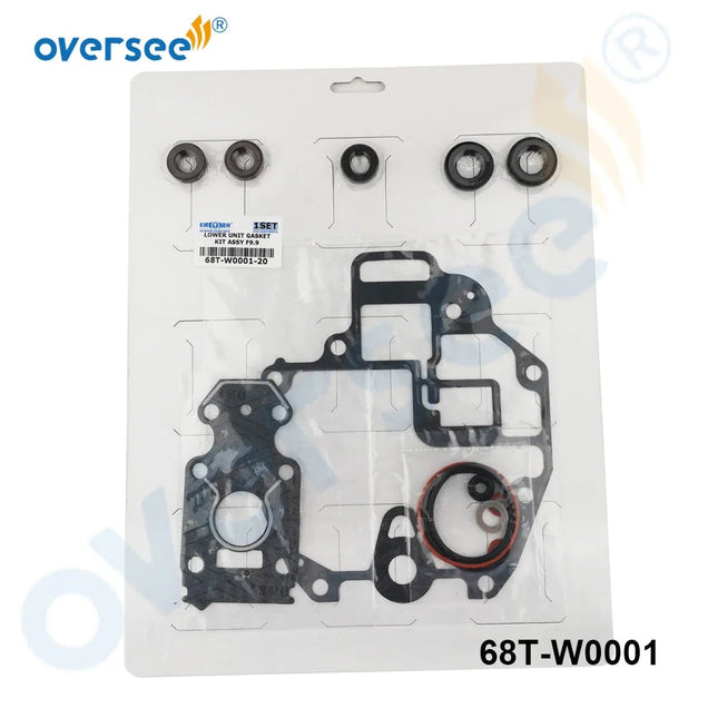 68T-W0001-20 Lower Unit Gasket Kit for Yamaha 4-Stroke 6HP 8HP 9.9HP Outboard Engine