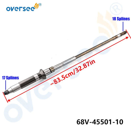68V-45501 Drive Shaft L for Yamaha Outboard 115HP F115TLRZ Engine 68V-45501-10-00 Driveshaft