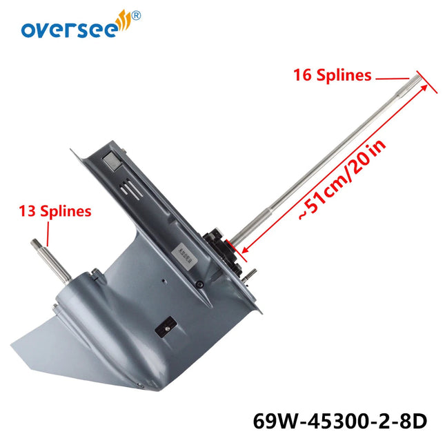 69W-45300 Lower Unit Assy L Shaft for Yamaha 50/60 HP 4-Stroke Outboard Engine 2002 & UP 69W-45300-00-8D