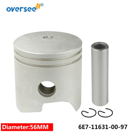 6E7-11631 Piston Set STD For Yamaha 2T 9.9HP 15HP Outboard Motor, 683/682/6E7/6E8/63V Parsun Hidea Seapro HDX 6E7-11631-00-97