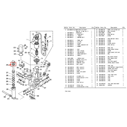 Topreal 6e5-43810 conjunto de tapa de ajuste inclinable para motor fueraborda Yamaha serie antigua 6e5 6g5 6g4 6g6 115hp 175hp 200hp 6e5-43810-01 688-43810