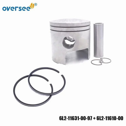 6L2-11631-00-97 Piston Set & Rings STD For Yamaha Outboard 25HP 6L2 6L3 Engine Boat Motor Top Real Engine Part Oversee Mar...