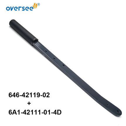 6A1-42111-01-4D Steering Handle and 646-42119-02 Grip for Yamaha 2HP 2-Stroke Outboard Engine