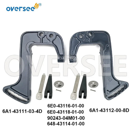 6A1 BRACKET, CLAMP Set + 6E0-43118 Clamp Screw Set for Yamaha 2HP Outboard Engine 6A1-43111-03-4D, 6A1-43112-00-8D