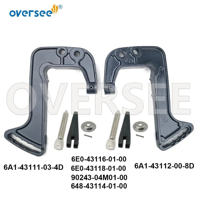 6A1 BRACKET, CLAMP Set + 6E0-43118 Clamp Screw Set for Yamaha 2HP Outboard Engine 6A1-43111-03-4D, 6A1-43112-00-8D