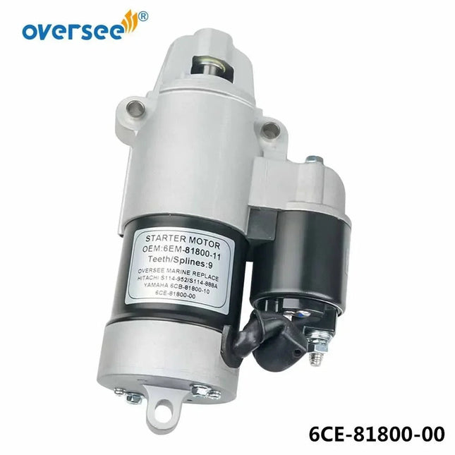 6CE-81800 Starter Motor For Yamaha 4T 225HP 300HP Outboard Motor; 6CE-81800-00; 6CE-81800-01