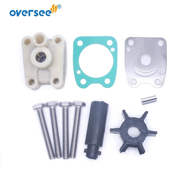 6E0-W0078-00 Water Pump Impeller Repair Kit For Yamaha 2T 4HP 5HP Outboard Engine Powertec Seapro 6E0-W0078-A2 6E0-W0078