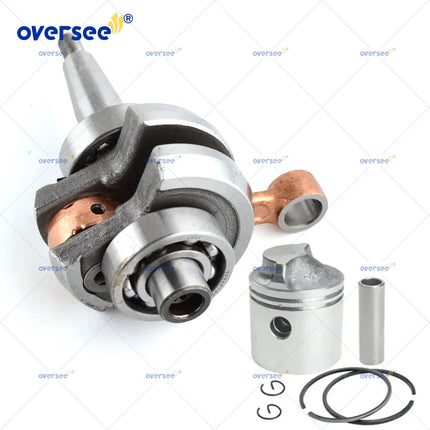 6E3-11400-00 Crankshaft with Piston Set For Yamaha 2 Stroke 5HP Outboard Engine