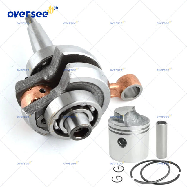 6E3-11400-00 Crankshaft with Piston Set For Yamaha 2 Stroke 5HP Outboard Engine