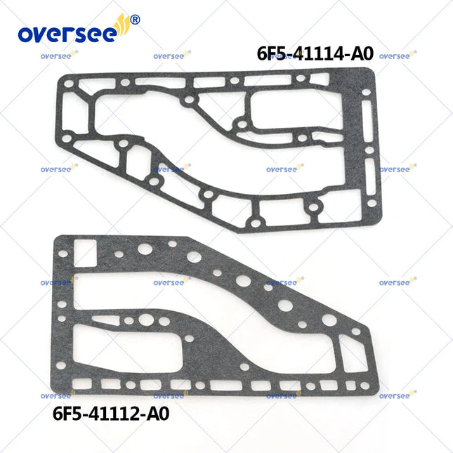 6F5-41114 & 6F5-41112 Gasket Exhaust Outer & Inner Cover for Yamaha E40J/E40G 2 Stroke 40HP Outboard Boat Engine