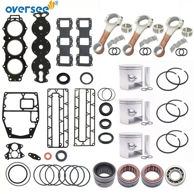 6H1 Crankshaft & Power Head Rebuild Kit STD For Yamaha 2T 90Hp 3 Cyl 90AET 90AETO Outboard Engine