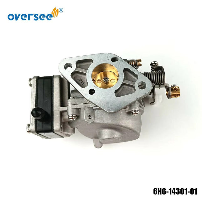 6H6-14301-01 Carburetor For Yamaha 6HP 6C 2 Stroke Outboard Engine Boat Motor aftermarket parts 6H6-14301