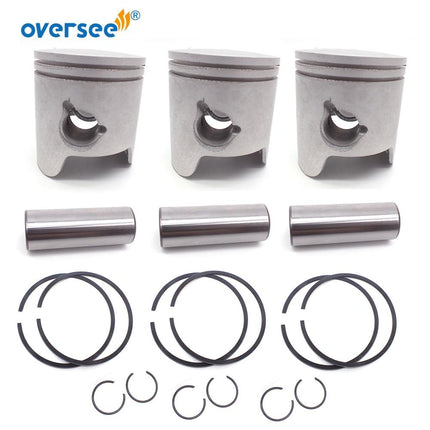 6K5-11636; 6K5-11601-22; 6K5-11636-03; 6H3-11601-22 Piston Kit & Ring Set +050 Replacement For Yamaha Parsun 60HP 2 Stroke Outboard Engine