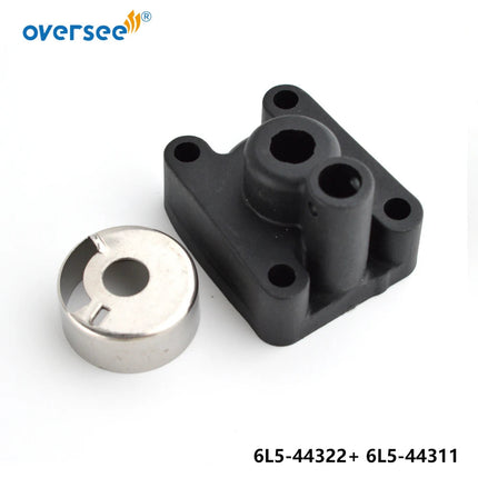 6L5-44322 Cartridge Insert + 6L5-44311 Water Pump Housing for Yamaha 3HP Outboard Engine