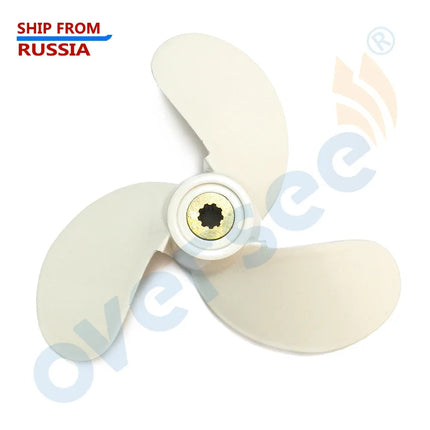 6L5-45943-01-EL Marine Aluminum Propeller F2.5A/3A 7-1/4x6 9 Spline For Yamaha 3HP Outboard Motor 6L5-45943