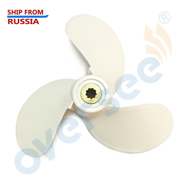 6L5-45943-01-EL Marine Aluminum Propeller F2.5A/3A 7-1/4x6 9 Spline For Yamaha 3HP Outboard Motor 6L5-45943