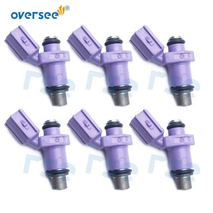 6pcs Fuel Injector Nozzle 6P2-13761-00 Fit Yamaha 225HP 250HP 4 Stroke Outboard Engine 6P2-13761