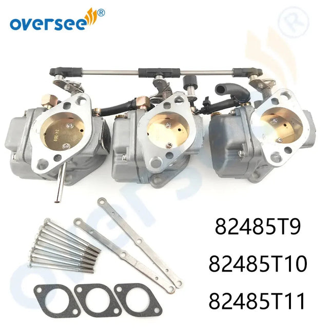 824854T9 T10 T11 Carburetor Set for Mercury 90HP Outboard Engine 824854T9 824854T10 824854T11