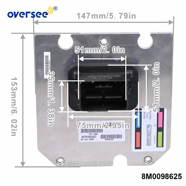 8M0098625 ECM FOR MERCURY 150HP 4 Stroke SEAPRO Outboard Engine