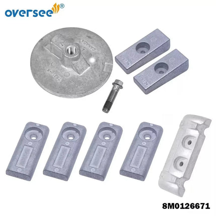 8M0126671 Zinc Anode Kit For Mercury Marine Verado L6 225 250 275 300HP Outboard Engine