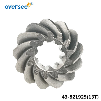 43-821925 Pinion For Mercury Outboard Motor Parts 8, 9.9, 10, 13.5, 15 HP 43-821925 Outside 13T; Inside 10T; 821925