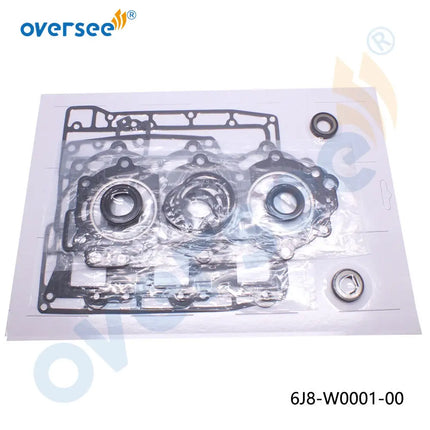 6J8-W0001-00 Outboard Gasket Set Kit Replaces FOR YAMAHA MARINE 25HP-30HP 3CYL 6J8-W0001-03