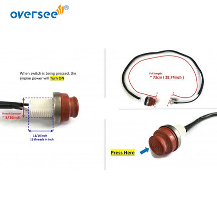 Boat Engine Stop Switch 6E0-82550-01 6L5-82550-00 6A0-82550-01 for Yamaha Outboard Motor 2/4 Stroke
