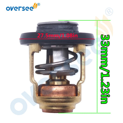 50 Degree Outboard Motor Thermostat 6E5-12411-01 and Gasket Replaces 676-12414-A0 Set for Yamaha Boat Engine