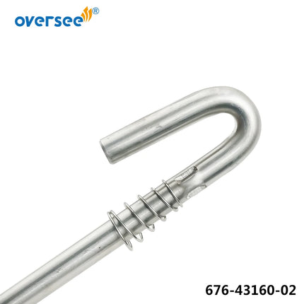 676-43160 Stainless Steel Tilt Rod Assy For Yamaha Outboard Engine 2T 40HP 48HP 50HP 676-43160-02; Parsun F25-01010401