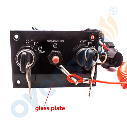 37100-96J14 Dual Ignition Key Switch Panel For Suzuki DF100A 115A Marine Outboard Motor