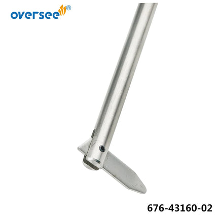 676-43160 Stainless Steel Tilt Rod Assy For Yamaha Outboard Engine 2T 40HP 48HP 50HP 676-43160-02; Parsun F25-01010401