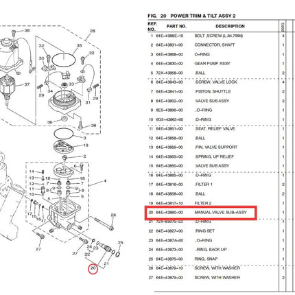 OVERSEE 56170-ZW1-702, 56170-ZY3-013, 56170-ZY9-003 Valve For Honda Outboard Motor Manual