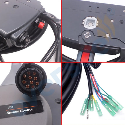 OVERSEE 703 Side Mount Remote Control 703-48207-22-00 For Yamaha Outboard Engine 10Pin 703-48207